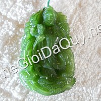 Quan Âm cưỡi Rồng đá ngọc bích A