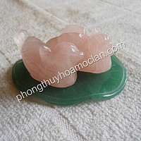 Đôi uyên ương thạch anh hồng nhỏ