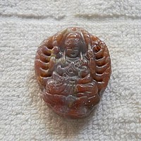 Mặt Phật ngan tay đá Chalcedony