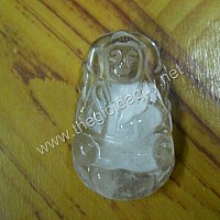Mặt Quan Âm Thạch Anh trắng