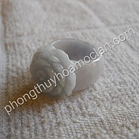 Nhẫn Mẫu Đơn cẩm thạch xanh