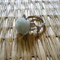 Nhẫn Nữ Cẩm Thạch hoa hồng