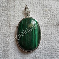 Mặt dây chuyền bạc đá malachit