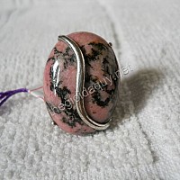 Nhẫn bạc nữ đá Rhodonite 