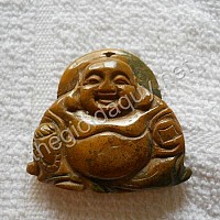 Phật Di Lặc đá Chalcedony vàng lớn