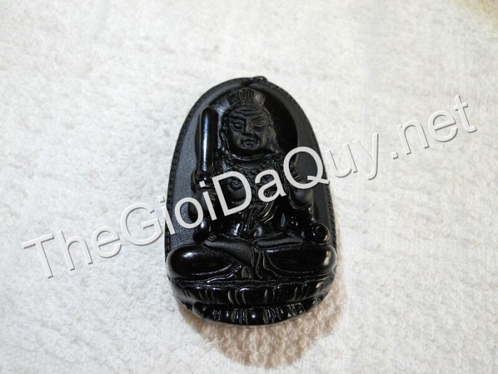 Phật bản mệnh Bất Động Minh Vương đá Obsidian