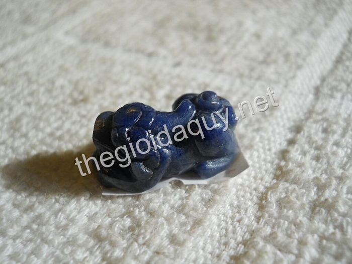 Mặt nhẫn Tỳ hưu sapphire xanh lam