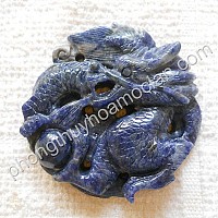 Rồng nhã châu đá sapphire xanh