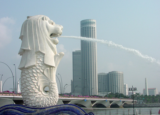 sư tử cá ở singapore