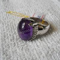 Nhẫn Bạc Thạch Anh tím